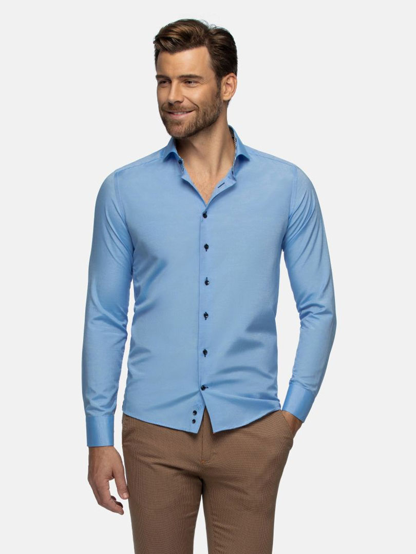 Blue classic long sleeves shirt - Image 2