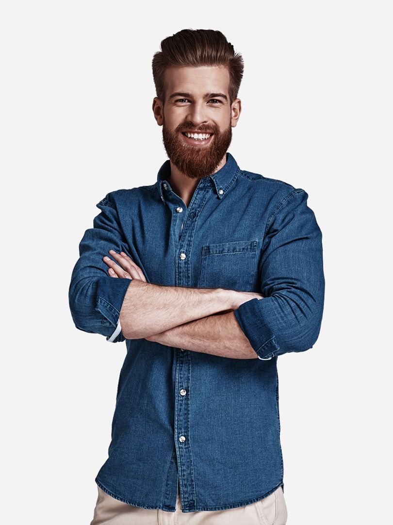 Dark blue classic long sleeves shirt - Image 2