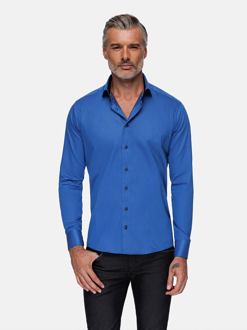Blue classic long sleeves shirt